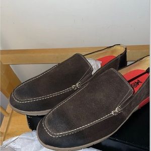 Sandro Moscoloni Brown Suede Slip-On Loafers
